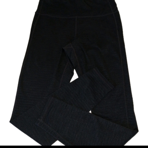 Athleta Black Textured Leggings Small - Picture 3 of 9